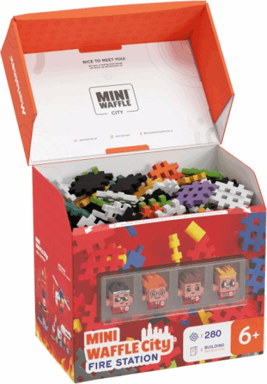 Marioinex Mini Waffle City - Tűzoltóság Építőkockák 280 darabos építőkészlet