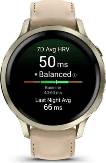 Garmin Venu 4 Női Okosóra 41mm ajándék szíjjal - Arany / Bézs