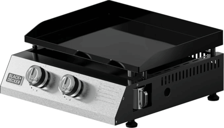 Black+Decker BXOP4900E 2 égős Gázgrill 2 x 2450 W - Fekete/Ezüst