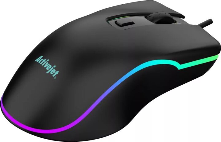 Activejet AMY-W390 Fűthető Vezetékes Gaming RGB Egér - Fekete