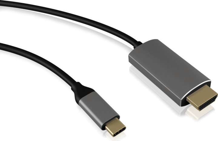 ICY BOX IB-CB020-C USB-C - HDMI 4K 60Hz kábel 1.8m - Fekete