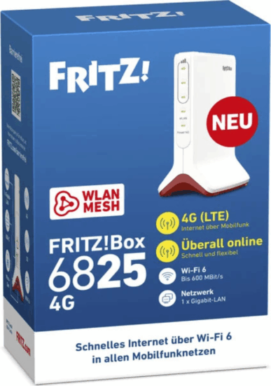 FRITZ! Box 6825 3G/4G LTE WiFi6 Router - Fehér