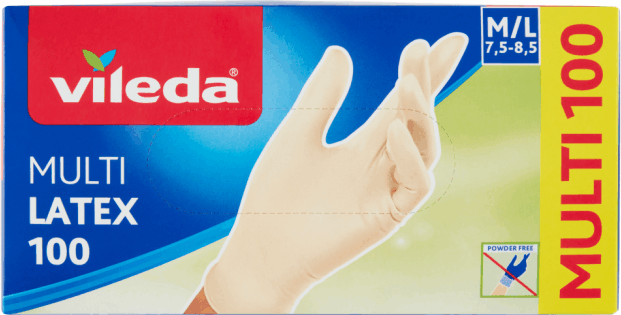 Vileda Multi Latex Gumikesztyű M/L (100db/csomag) - Bézs
