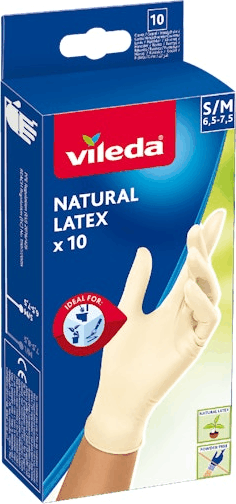 Vileda Natural Latex Gumikesztyű S/M (10db/csomag) - Bézs