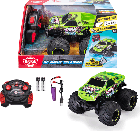 Dickie Toys RC Amphy Splasher RTR Kétéltű Távirányítós terepjáró - Zöld