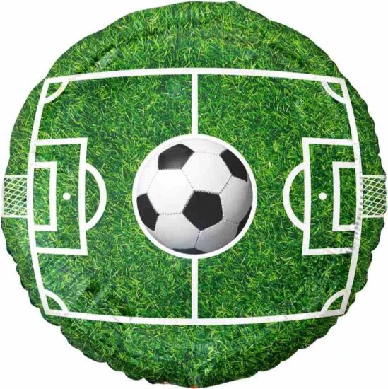 Futball mintás kerek fólia lufi 36 cm