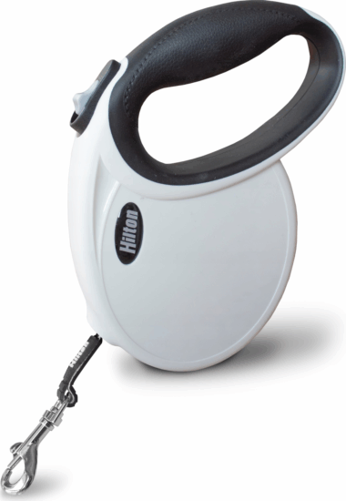 Hilton Smart M Csévélő szalagos kutya póráz 400cm - Fekete / Fehér