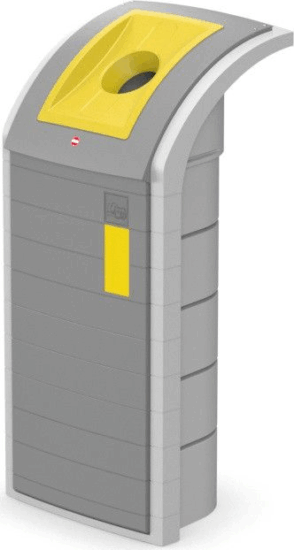 Hailo ProfiLine WSB design plus XXXL 120 literes műanyag Szelektív gyűjtő - Szürke/Sárga