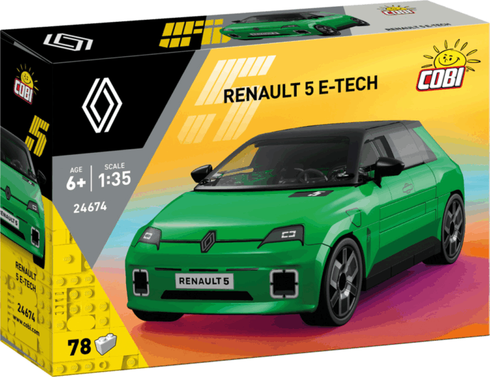 Cobi 24674 Renault 5 E-Tech 78 Darabos Építőjáték - Zöld