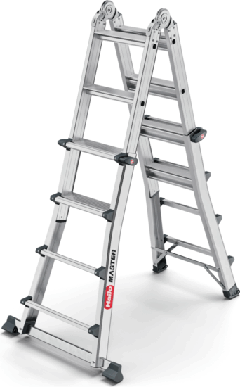 Hailo Master M100 4 x 4 lépcsőfokos állítható alumínium létra
