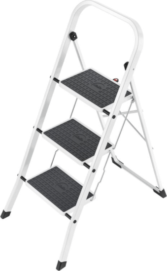 Hailo K40 BasicLine 3 lépcsőfokos fellépő - Inox/Fekete