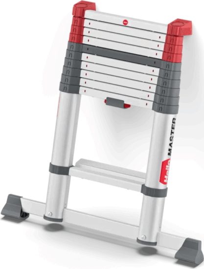 Hailo Master T100 11 lépcsőfokos alumínium összecsukható létra