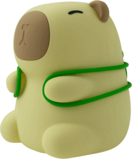 Marys MW61109 Kapibara Teknős hátizsákkal Éjszakai LED fény gyerekeknek - Bézs