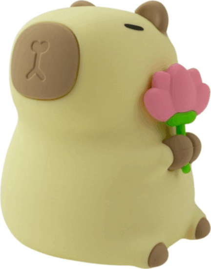 Marys MW61108 Kapibara Virággal Éjszakai LED fény gyerekeknek - Bézs