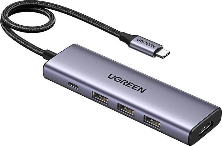 Ugreen 15596 Multifunkciós USB-C 5-port HUB 100W (1x HDMI 1.4 + 1x USB-C + 3x USB-A 3.0)