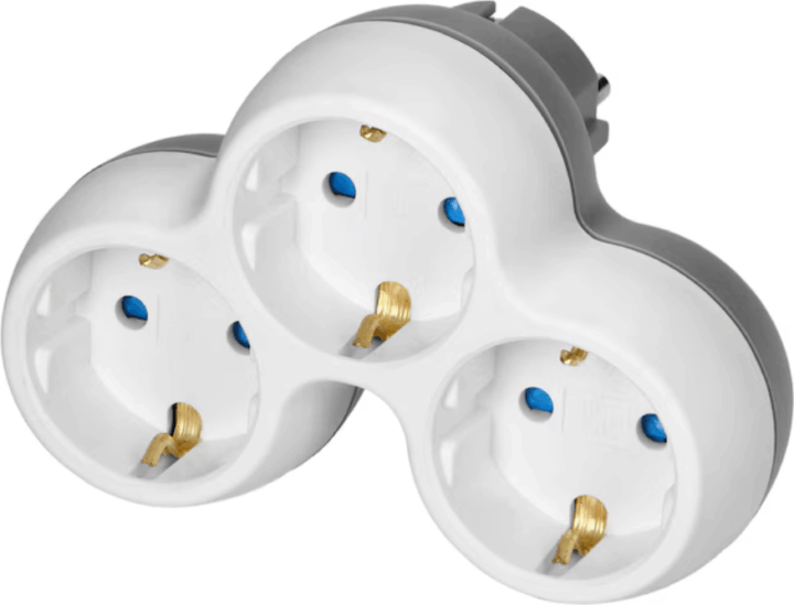 Orno OR-AE-13239(GS) Hálózati Dugalj 3 aljzatos elosztó - Fehér/Szürke