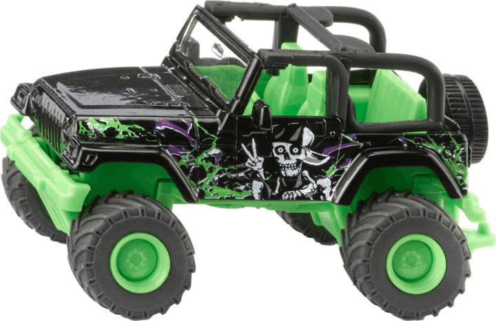 Siku Blister Jeep "Big Wheel" autó - Fekete/Zöld