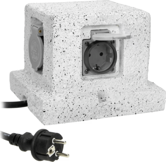 Orno 230V Kültéri Hálózati elosztó 4 aljzatos 3m - Szürke