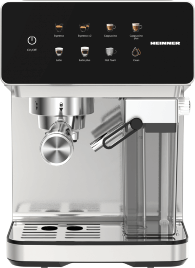 HEINNER HEM-LK20DMLK CreamyBlend Eszpresszó kávéfőző 1350 Watt - Fekete / Ezüst