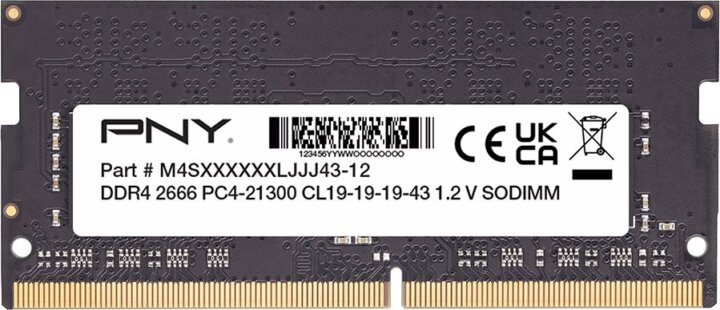 PNY 8GB / 2666 DDR4 CL19 SoDIMM Notebook RAM