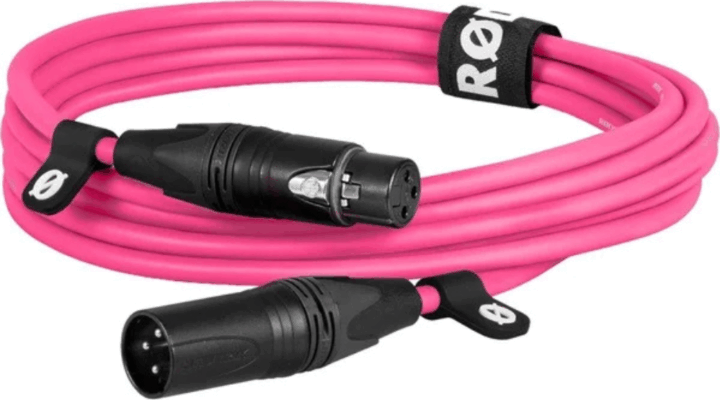 Rode Microphones Premium XLR3M-P XLR apa - XLR anya kábel 3m - Rózsaszín Rode Microphones Premium XLR3M-P XLR apa - XLR anya kábel 3m - Rózsaszín