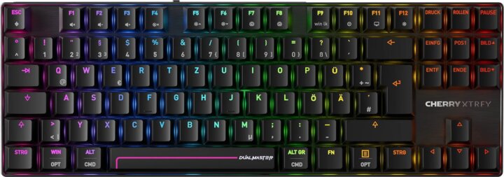 CHERRY XTRFY MX 8.2 Pro TMR Mechanikus Wireless USB-C RGB Gaming Billentyűzet DE - Fekete