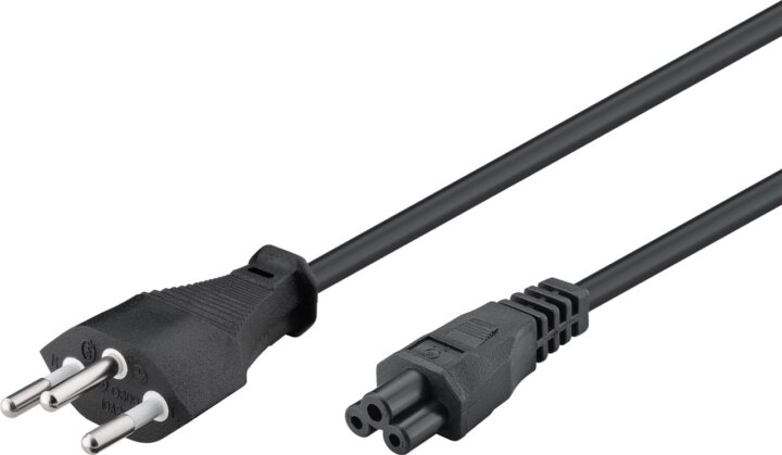 Goobay 93960 230V CH Type J - C5 hálózati tápkábel 1.8m - Fekete