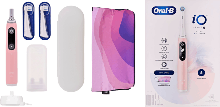 Braun Oral-B iO Series 6 Sand Luxe Edition Elektromos fogkefe - Rózsaszín