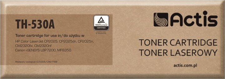 Actis (HP 304A CC530A, Canon CRG-718B) Utángyártott Toner - Fekete