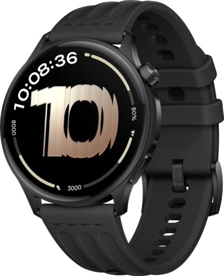 OnePlus Watch Lite GPS Okosóra 45mm Fekete Fluorogumi Szíjjal - Fekete