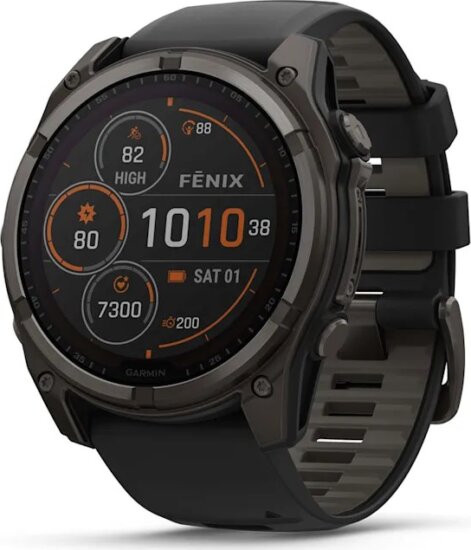Garmin Fenix 8 Érintőképernyős Sport Okosóra 51mm - Titán / Fekete Garmin Fenix 8 Érintőképernyős Sport Okosóra 51mm - Titán / Fekete