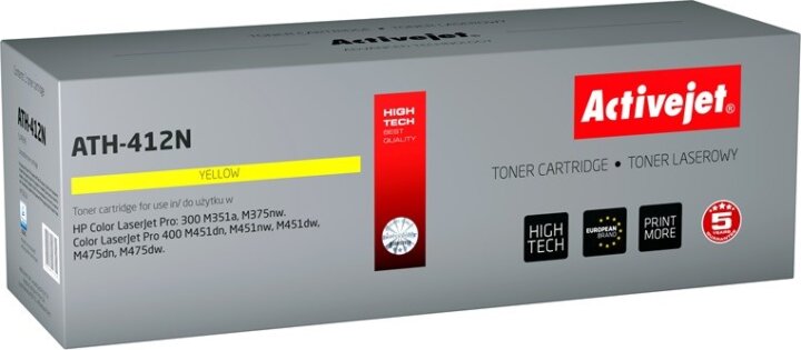 Activejet (HP 305A) Utángyártott Toner - Sárga