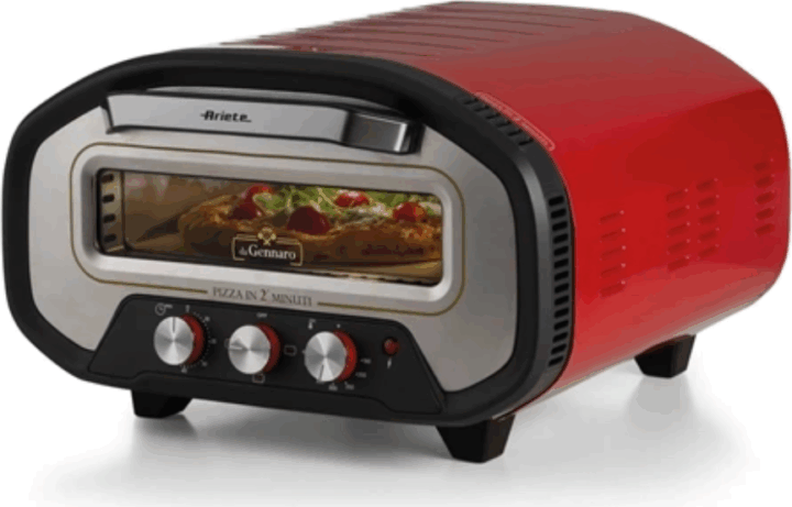 Ariete 3901 Elektromos konyhai kőlapos Pizzasütő Ø 32cm 2200W - Piros