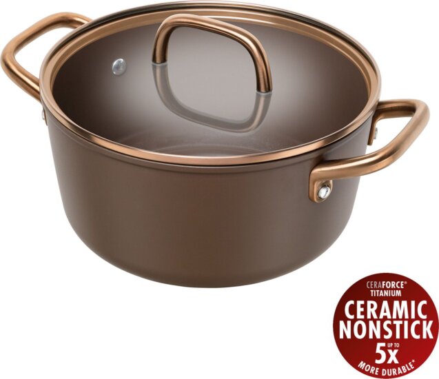 Zwilling Milano Stock Aluminium Lábas Üveg fedővel Ø 24cm 6L - Barna