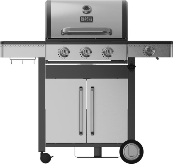 Black+Decker BXOG12950E Kerti Gázgrill 3 égős - Ezüst / Fekete