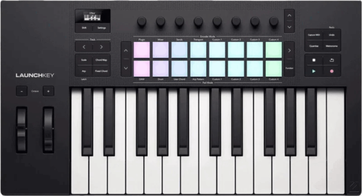 Novation 25 MK4 USb MIDI billentyűzet - Fekete