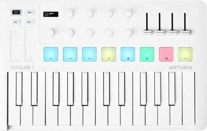 Arturia MiniLab 3 USB RGB MIDI billentyűzet - Fehér