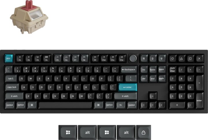 Keychron Q6 Ultra 8K Mechanikus Wireless/Vezetékes Gaming Billentyűzet DE - Fekete