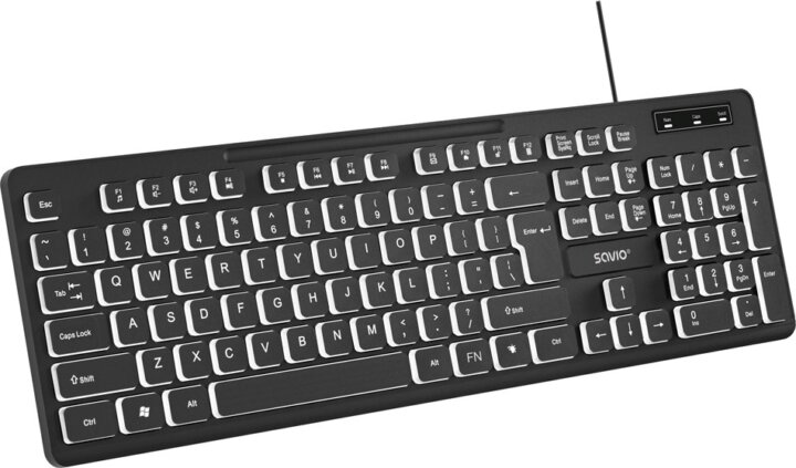 Savio KB-04 Vezetékes Billentyűzet UK - Fekete Savio KB-04 Vezetékes Billentyűzet UK - Fekete