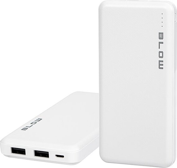 BLOW PB10A Powerbank mellékelt kábellel USB-A / 10000mAh 22,5W - Fehér