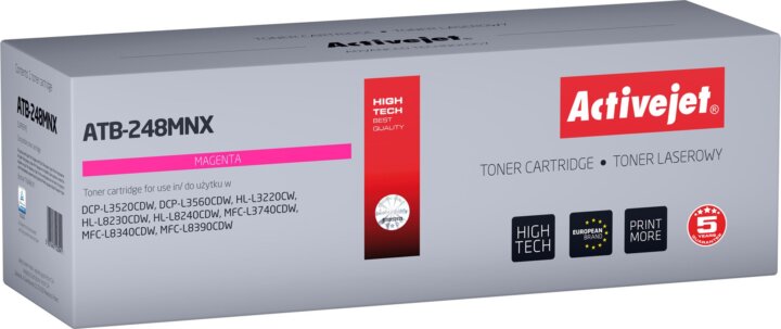 Activejet (Brother TN248XLM) Utángyártott Toner - Magenta