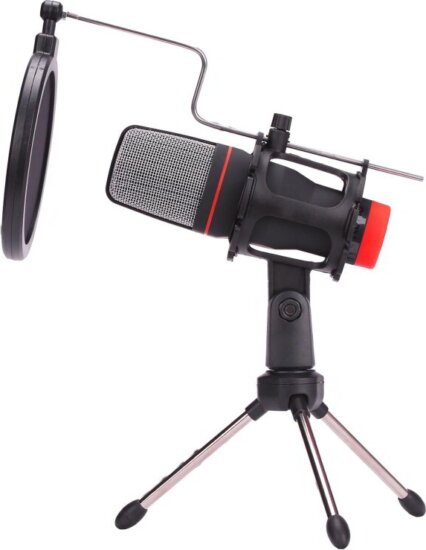 Marvo MIC-02 3.5mm Jack Asztali Mikrofon - Fekete