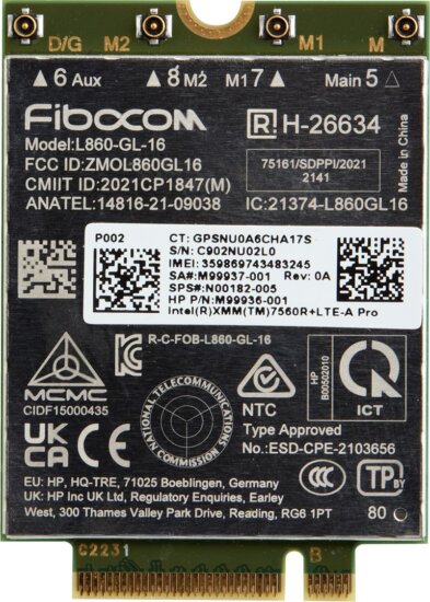 HP XMM 7560 R+ 4G LTE-Advanced Pro WWAN Modul HP laptopokhoz