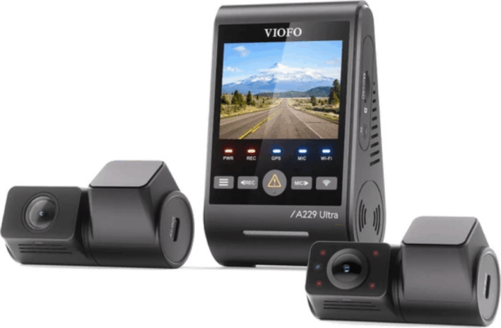 Viofo A229 ULTRA 3CH-G 4K WiFi Autós Menetrögzítő Kamera szett - Sötét Szürke