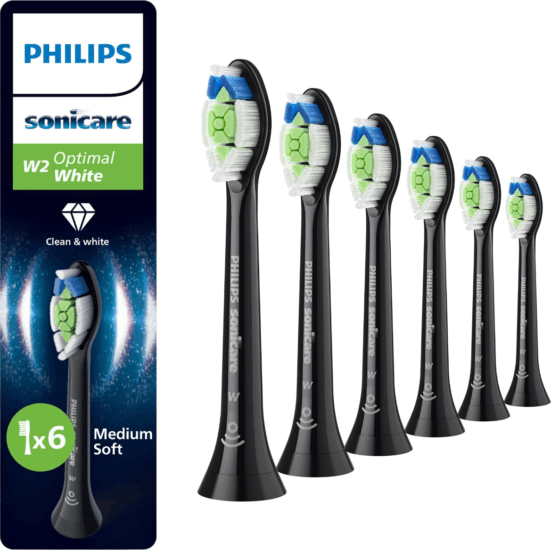Philips HX6066/88 Optimal White Elektromos fogkefe Pótfej - Fekete (6db)