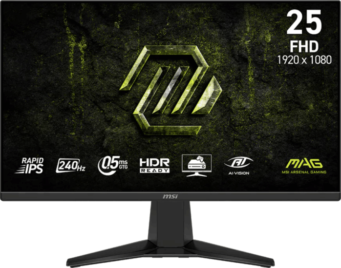 MSI 24,5" 255F X24 16:9 FHD Rapid IPS Gaming Monitor - Fekete