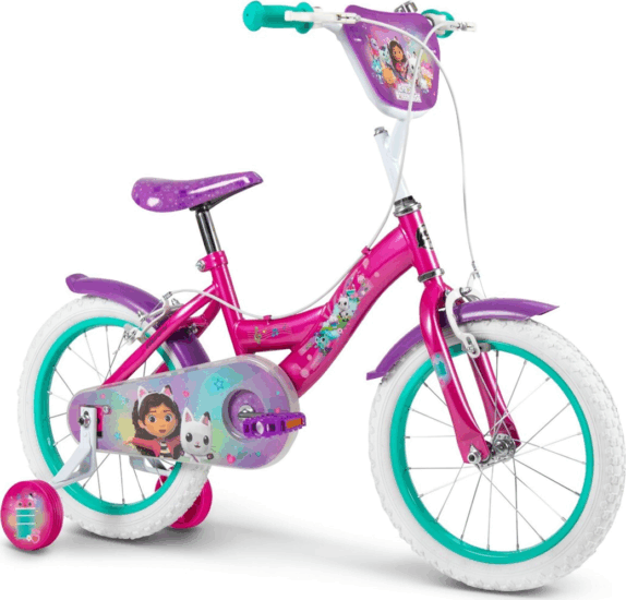 Huffy 21485W Gabby babaháza gyermek kerékpár 16" - Rózsaszín/Zöld