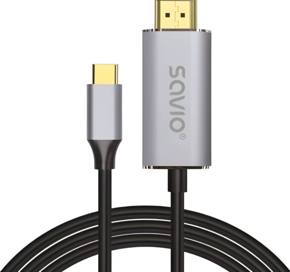 Savio CL-199 USB-C - HDMI 2.0 Összekötő kábel 2m - Fekete Savio CL-199 USB-C - HDMI 2.0 Összekötő kábel 2m - Fekete