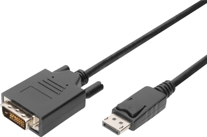 Digitus AK-340301-030-S DisplayPort apa - DVI-D apa Átalakító Adapter 3m - Fekete