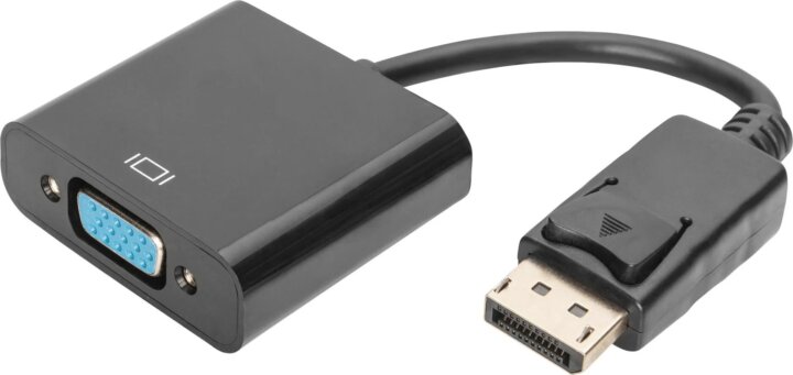 Digitus AK-340410-001-S DisplayPort 1.1 apa - VGA anya Átalakító Adapter 0.15m - Fekete